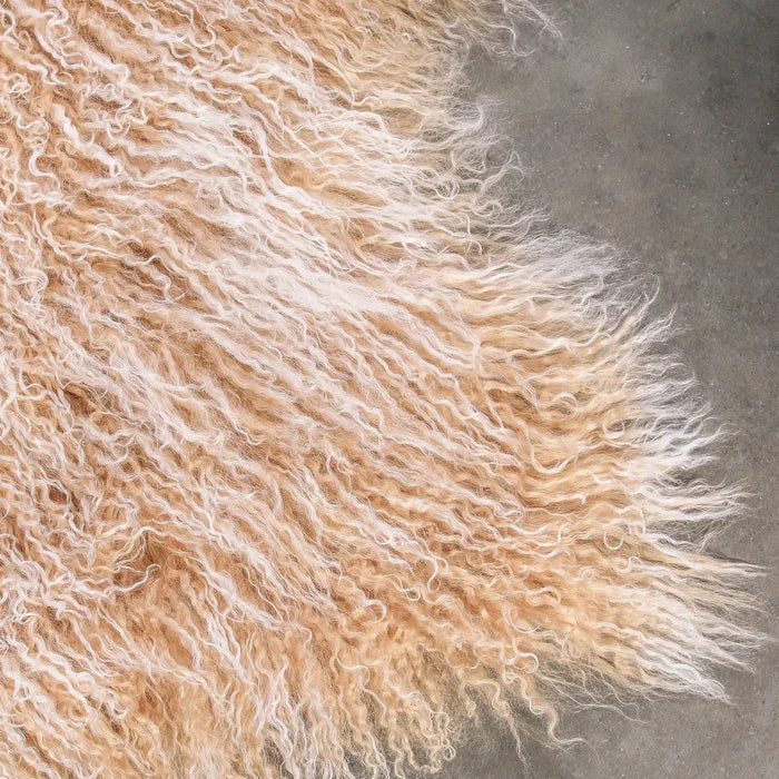 Tibetan Fur Hide Grey Snowflake - Few and Far - Blankets & Throws