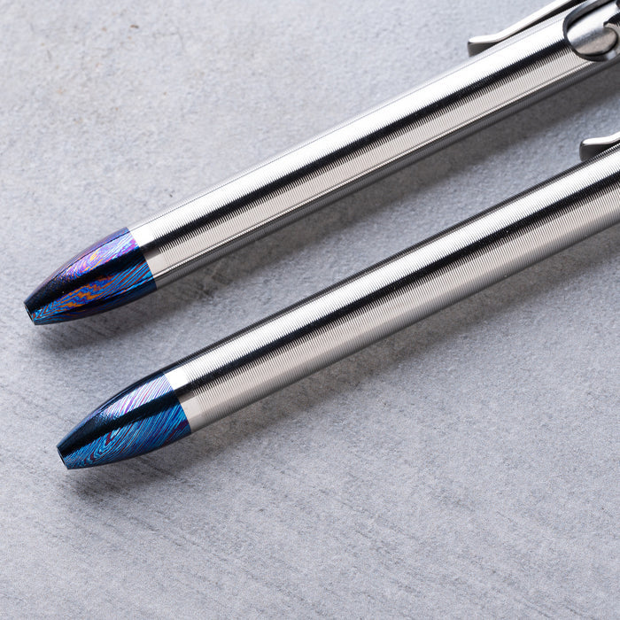 Titanium Damascus Bolt Action Pen