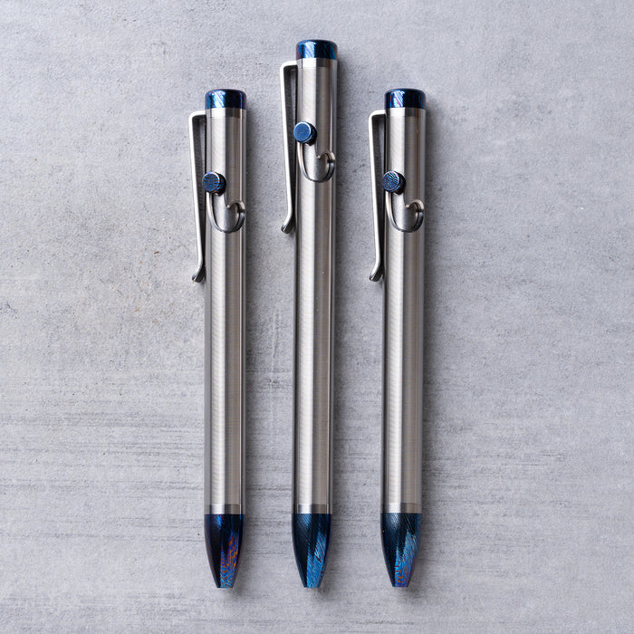 Titanium Damascus Bolt Action Pen