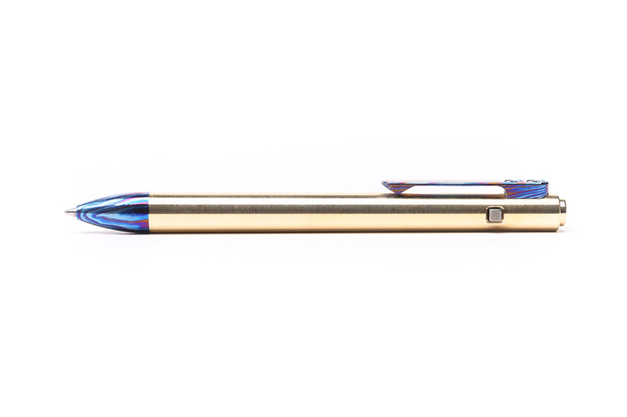 Titanium Damascus Side Click Pens