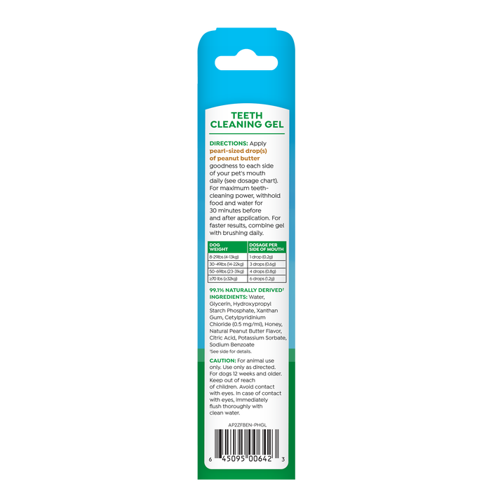 TropiClean Fresh Breath Enticers Peanut Butter & Honey Gel for Dogs, 2oz