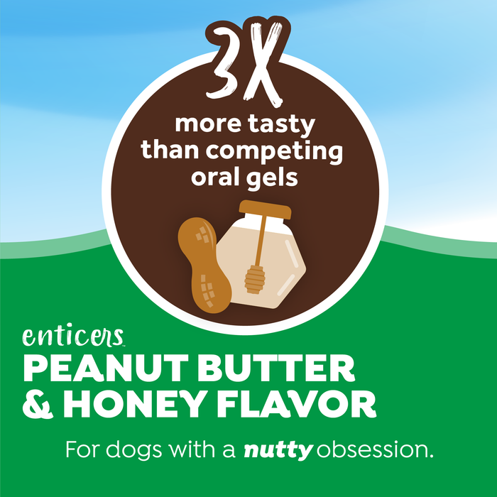 TropiClean Fresh Breath Enticers Peanut Butter & Honey Gel for Dogs, 2oz
