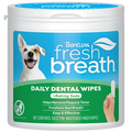 TropiClean Fresh Breath Finger Dental Wipes for Pets