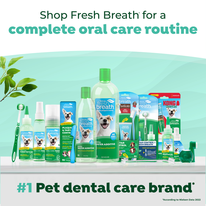 TropiClean Fresh Breath Triple Flex Toothbrush for Large Dogs