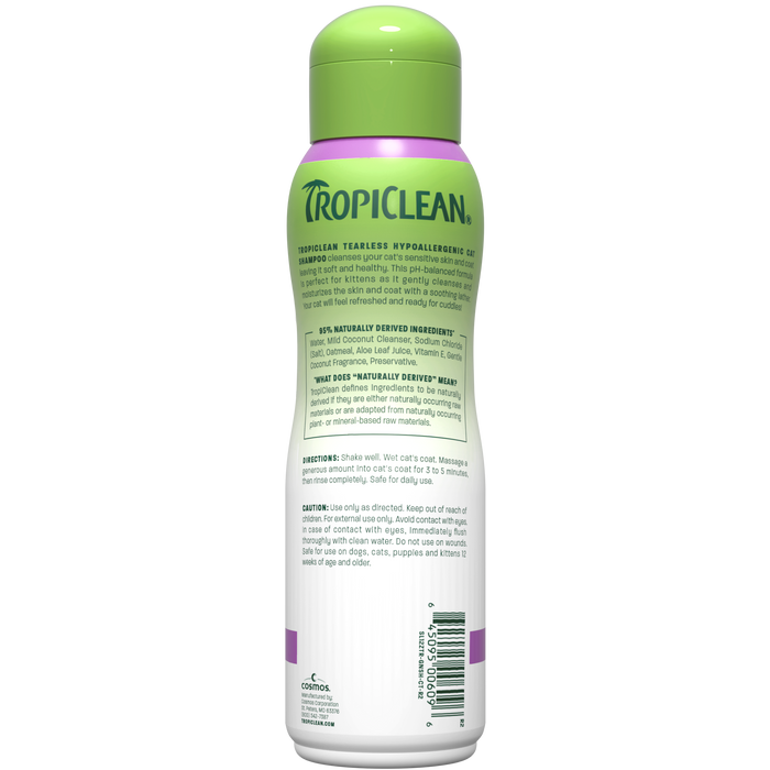 TropiClean Hypoallergenic Cat Shampoo, 12oz