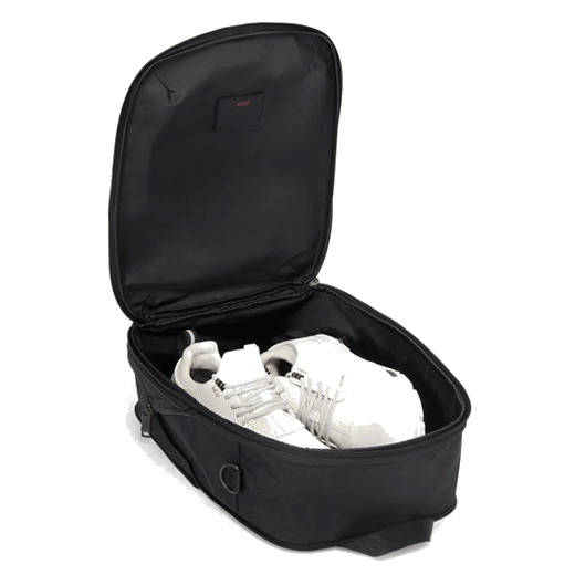 This TUMI Alpha 3 Golf Shoe Bag in Black can fit one pair of shoes.