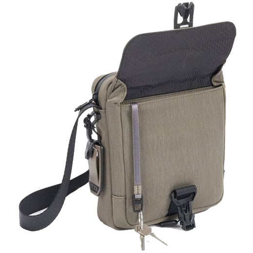 This Alpha Bravo Brown Junior Cross Body Bag was designed by TUMI.