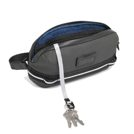 This TUMI Alpha Bravo Reflective Signal Sling Bag has a key leash so you can keep your keys together in one place inside the bag.
