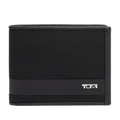This TUMI Alpha Wallet 4CC with Coin Pocket is made out of nylon with leather trims.