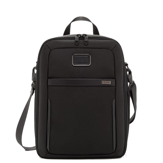 This TUMI Black Alpha 3 Shoe Bag features a top grab handle.