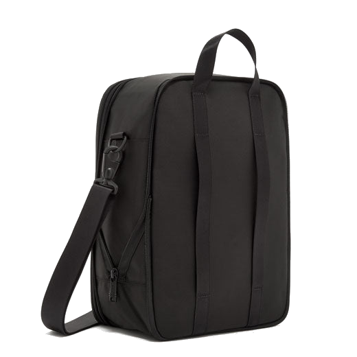 This TUMI Black Alpha 3 Shoe Bag is flat when empty.