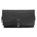 This TUMI Blake Cosmetic Bag in Black and Gunmetal has two main compartments and is great for travelling.