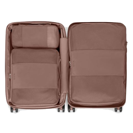 TUMI's Small Packing Cube in Light Mauve also comes in medium and large so you can choose between the three sizes depending on your luggage size.