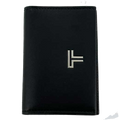 This TUMI card holder comes in a black smooth leather with the logo on the front.