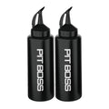 Pit Boss Ultimate Squeeze Bottles. Pack of two. White Pit Boss name down the front.