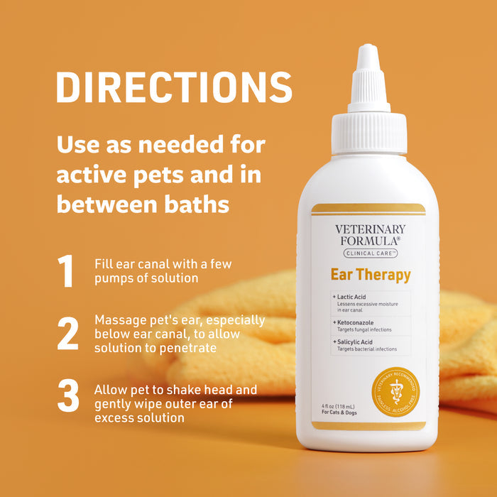 Veterinary Formula Clinical Care Ear Therapy for Dogs & Cats, 4 oz