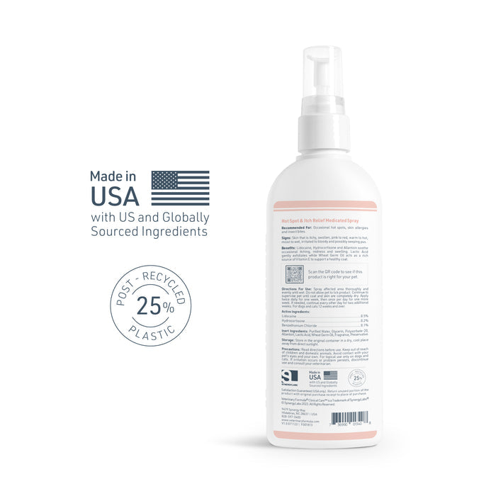 Veterinary Formula Clinical Care Hot Spot & Itch Relief Spray for Dogs & Cats, 8 oz