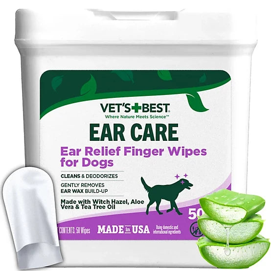 Vet's Best Ear Relief Finger Wipes, 50 ct.