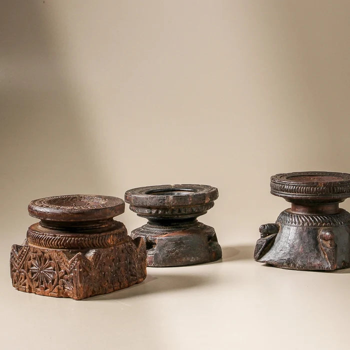 Vintage Indian Bijani Candlestand - Few and Far - Decorative Objects