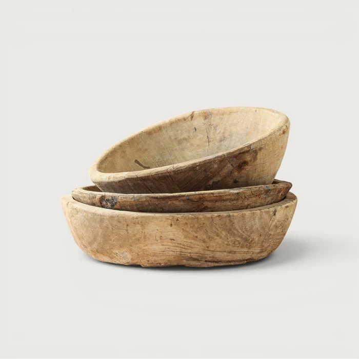Vintage Indian Bleached Parat Bowl