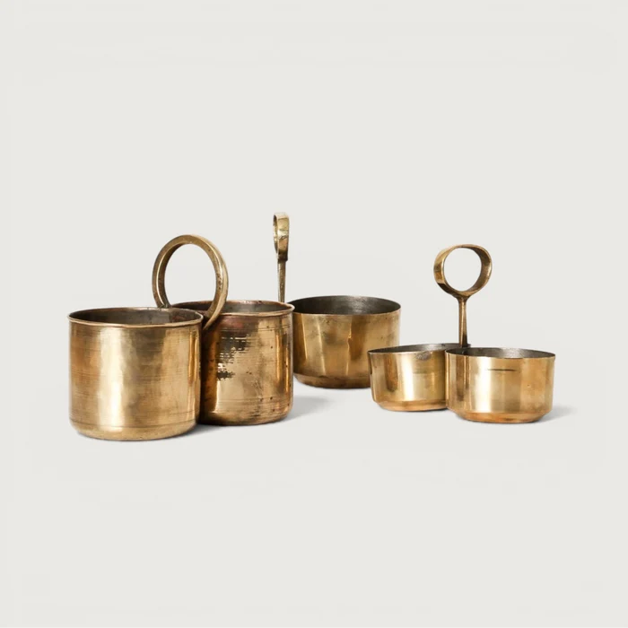 Vintage Indian Brass Cooking Pot