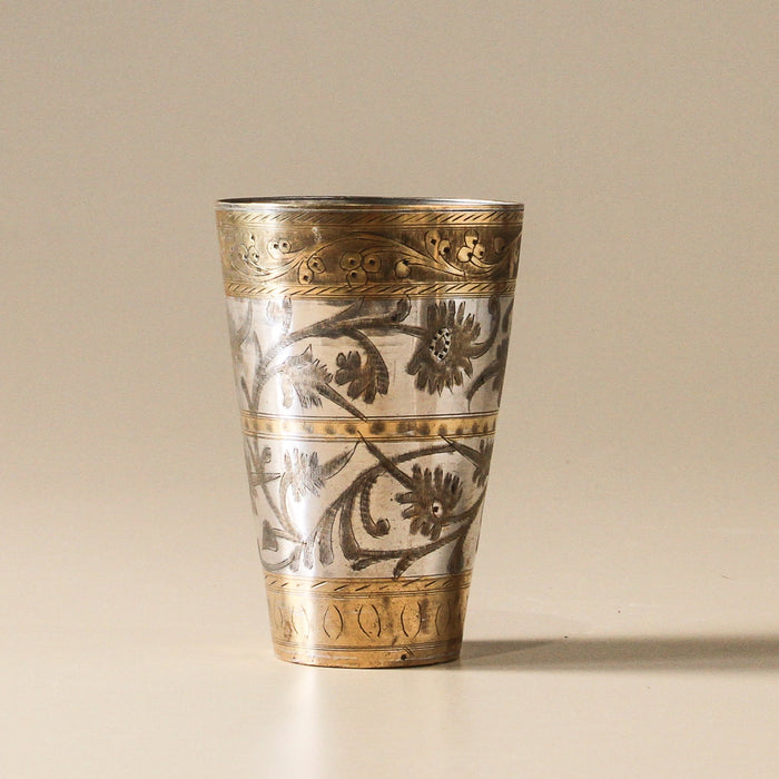 Vintage Indian Brass Lassi Cup - Few and Far - Decorative Objects