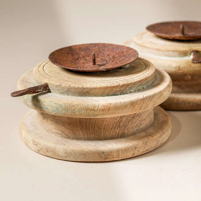 Vintage Indian Gujarat Candlestand - Few and Far - Decorative Objects
