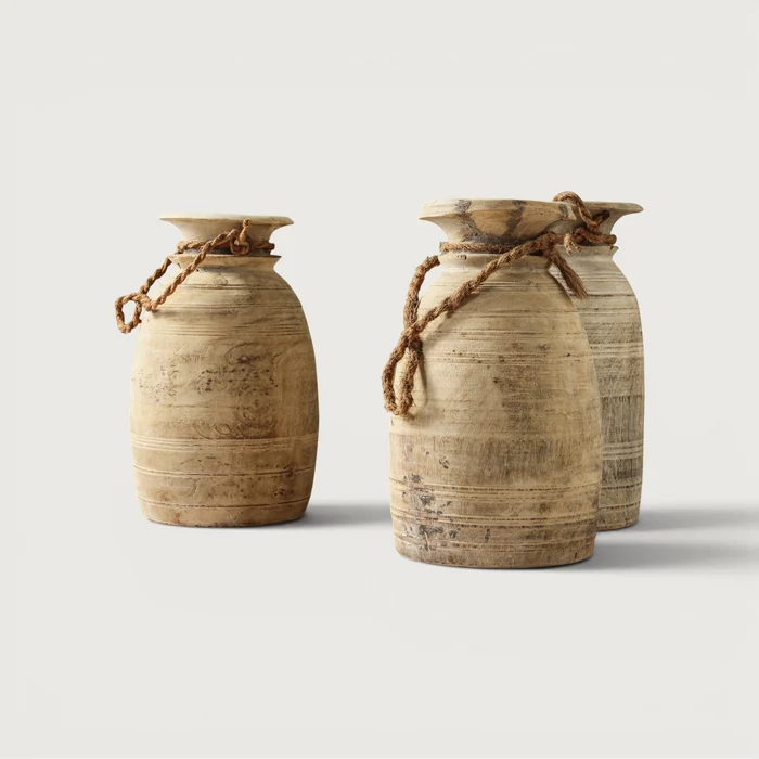 Vintage Indian Pot With Rope