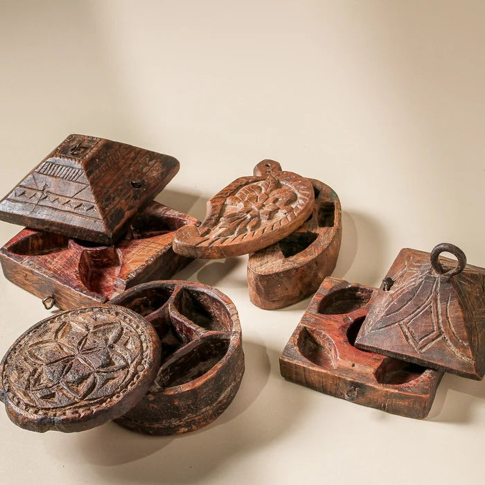 Vintage Indian Spice Box - Few and Far - Decorative Objects
