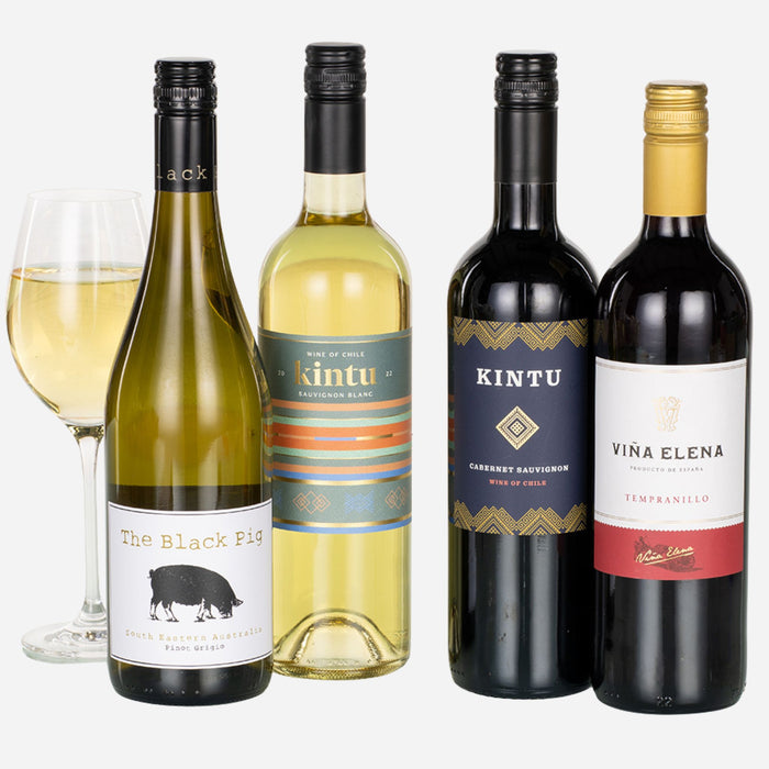 Wheelers Luxury Hampers Four Wines in a Box