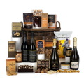 The Banquet Luxury Hamper with a mix of sweet and savoury snacks.