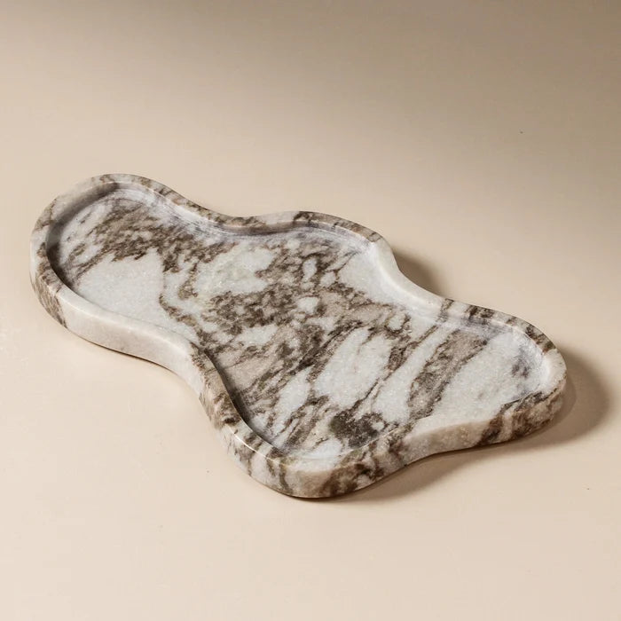 Whisper Marble Tray - Few and Far - Decorative Trays