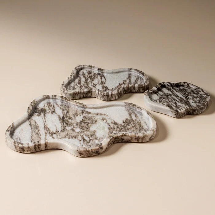Whisper Marble Tray - Few and Far - Decorative Trays