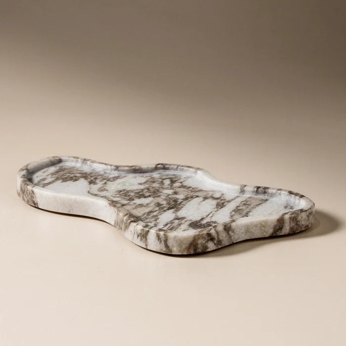 Whisper Marble Tray - Few and Far - Decorative Trays