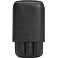 This WOLF Black Blake 3 Cigar Case has been crafted out of pebble textured leather.