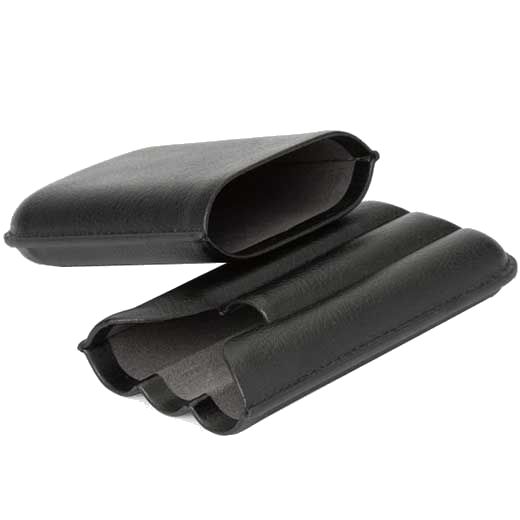 This WOLF Black Blake 3 Cigar Case will be presented inside a black gift box.
