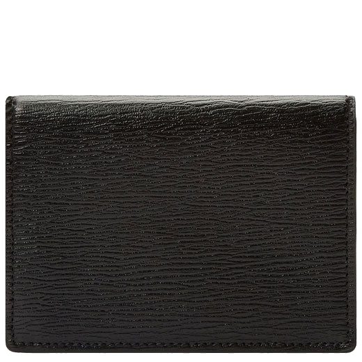 WOLF 1834's Black 'W' 4CC Gusseted Card Case is crafted out of sustainable leather.