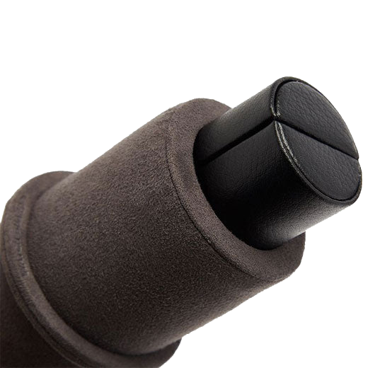 WOLF 1834 has embossed the interior of this Black/Grey Blake Triple Watch Roll with Capsule.