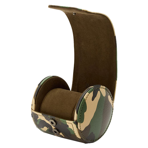 This WOLF 1834 Elements Earth Single Watch Roll is lined with faux suede.