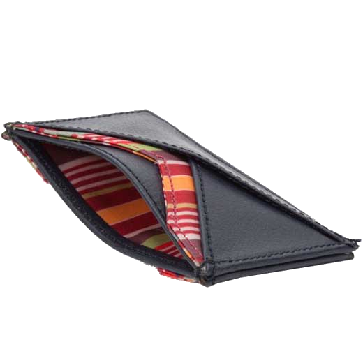 This WOLF Navy Howard 7CC Card Holder can be embossed.