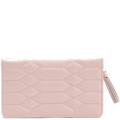 This WOLF Rose Quartz Caroline Jewellery Portfolio features a zip-around closure.