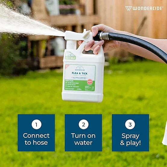 Wondercide Ready to Use Flea, Tick, and Mosquito Yard Spray with Natural Essential Oils - 32 oz