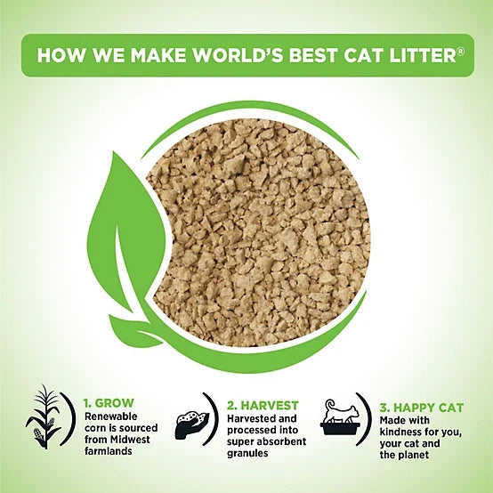 World's Best Cat Litter Comfort Care Unscented, Clumping, 15lb