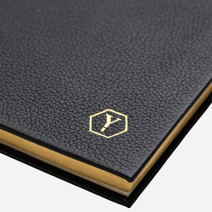 Yard-O-Led Sampson A5 Luxury Black Leather Notebook