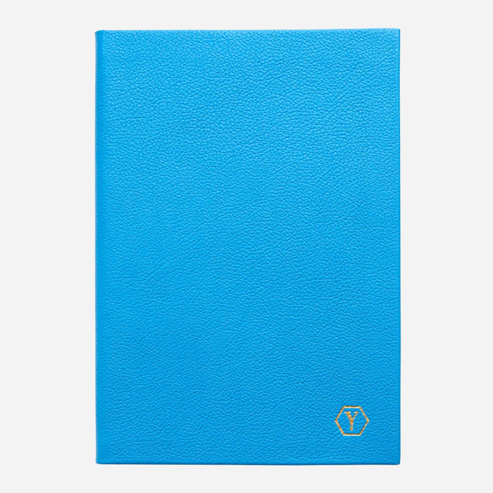 The Yard-O-Led Sampson A5 Luxury Capri Blue Leather Notebook by Yard-O-Led.