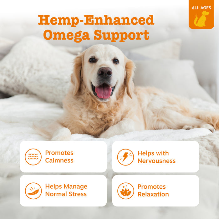 Zesty Paws Hemp Elements Calming Bites, Turkey Flavor, 90ct for Dogs