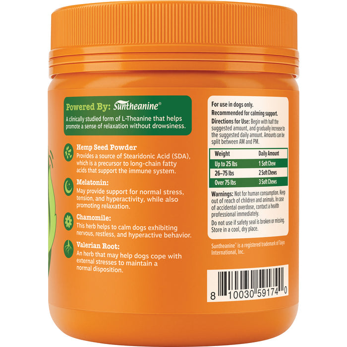 Zesty Paws Hemp Elements Calming Bites, Turkey Flavor, 90ct for Dogs