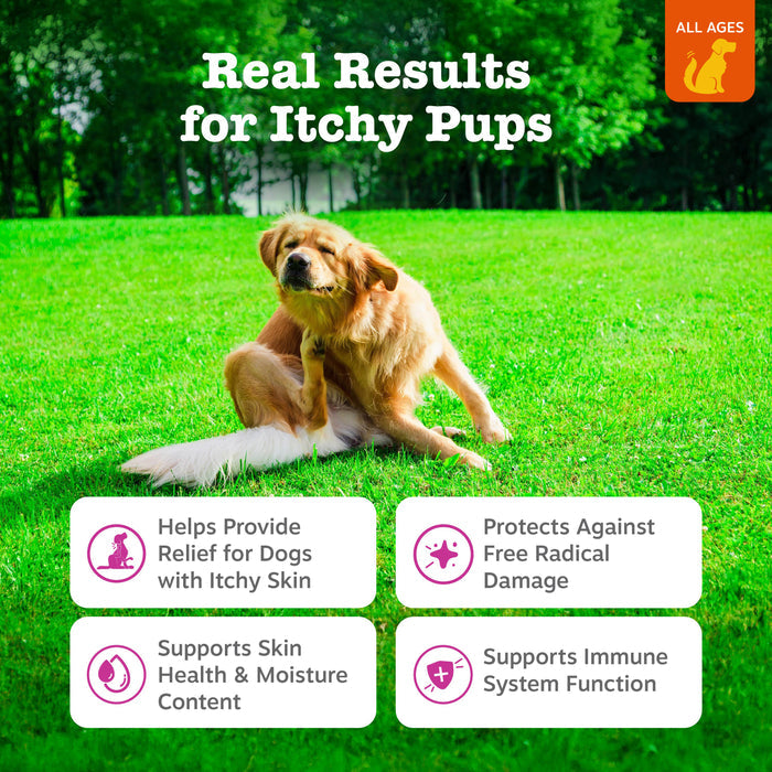 Zesty Paws Itch Relief Bites, Chicken Flavor, 90ct for Dogs