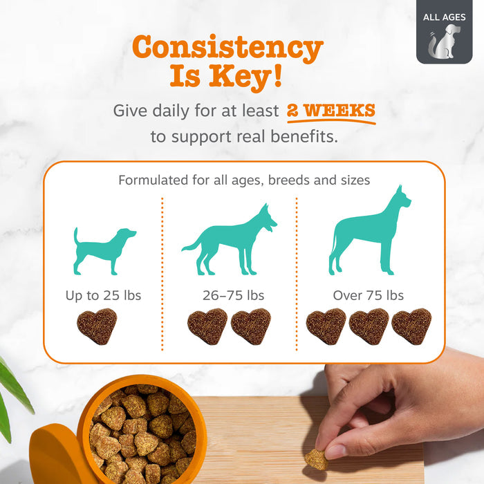 Zesty Paws Vet Strength Calming Bites, Turkey Flavor, 90ct for Dogs