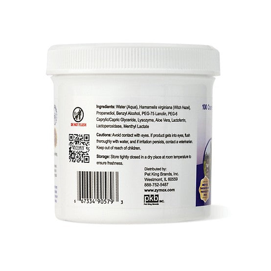 Zymox Advanced Enzymatic Ear Wipes for Dogs & Cats, 100 ct.